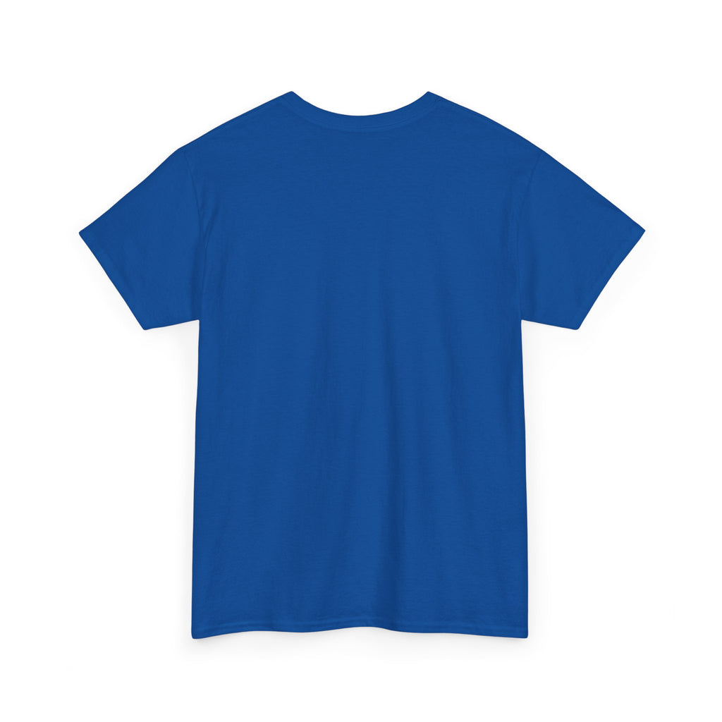 Royal blue T-shirt with plain back view