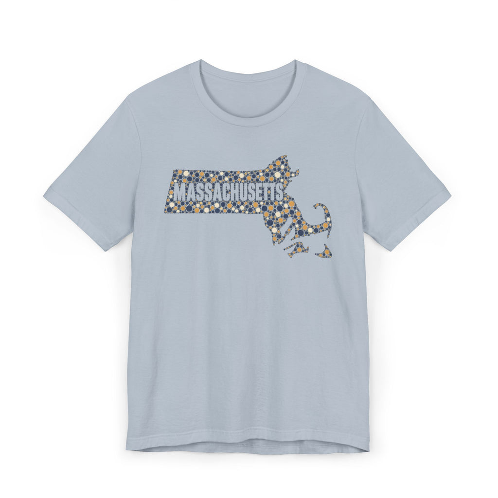 Massachusetts State Floral Map T-Shirt | Massachusetts Outline Graphic Tee