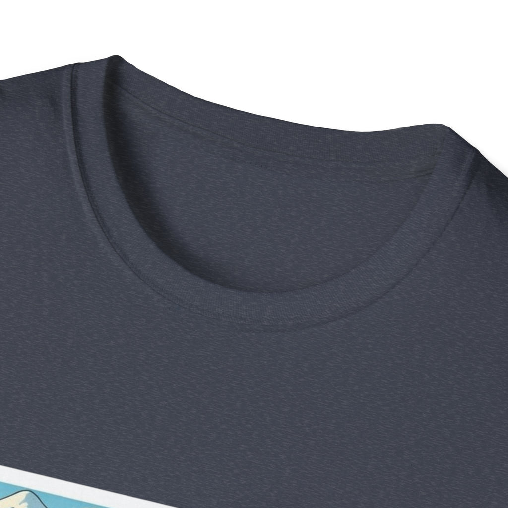 Pennsylvania T-Shirt, Graphite Heather, Rundhalsausschnitt im Detail
