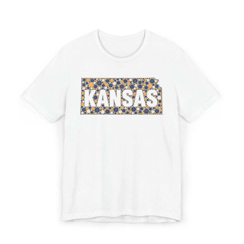Kansas State Floral Pattern T-Shirt | Kansas Map Outline Graphic Tee