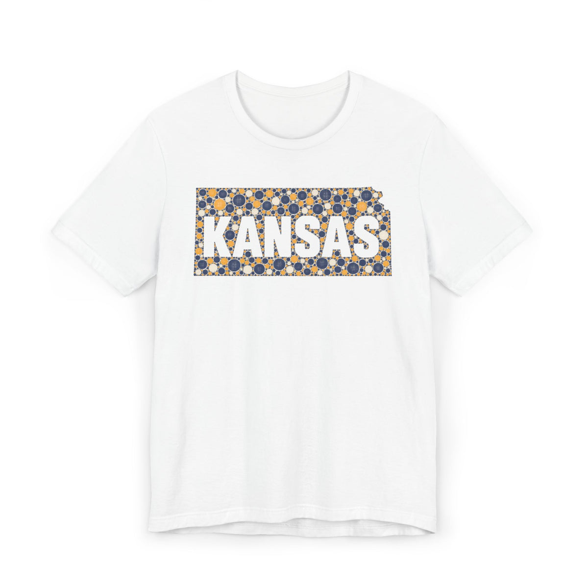 Kansas State Floral Pattern T-Shirt | Kansas Map Outline Graphic Tee