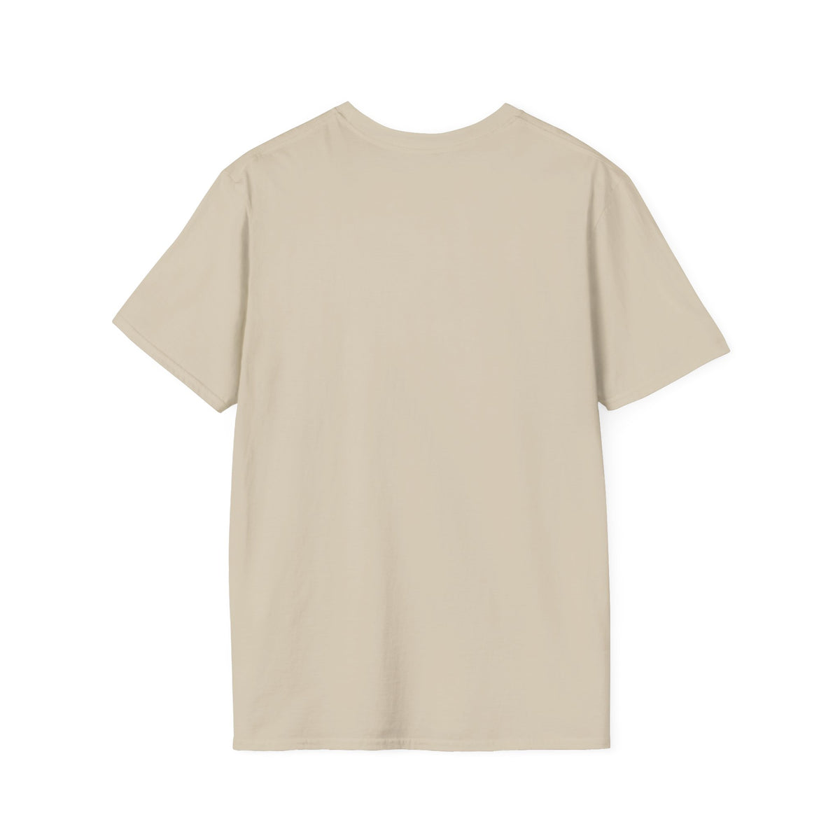 Beige crewneck T-shirt, plain front