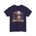 Paddle After Dark Canoe T-Shirt, Moonlit Lake Night Paddling Shirt for Men and Women, Vintage Canoeing Gift Tee