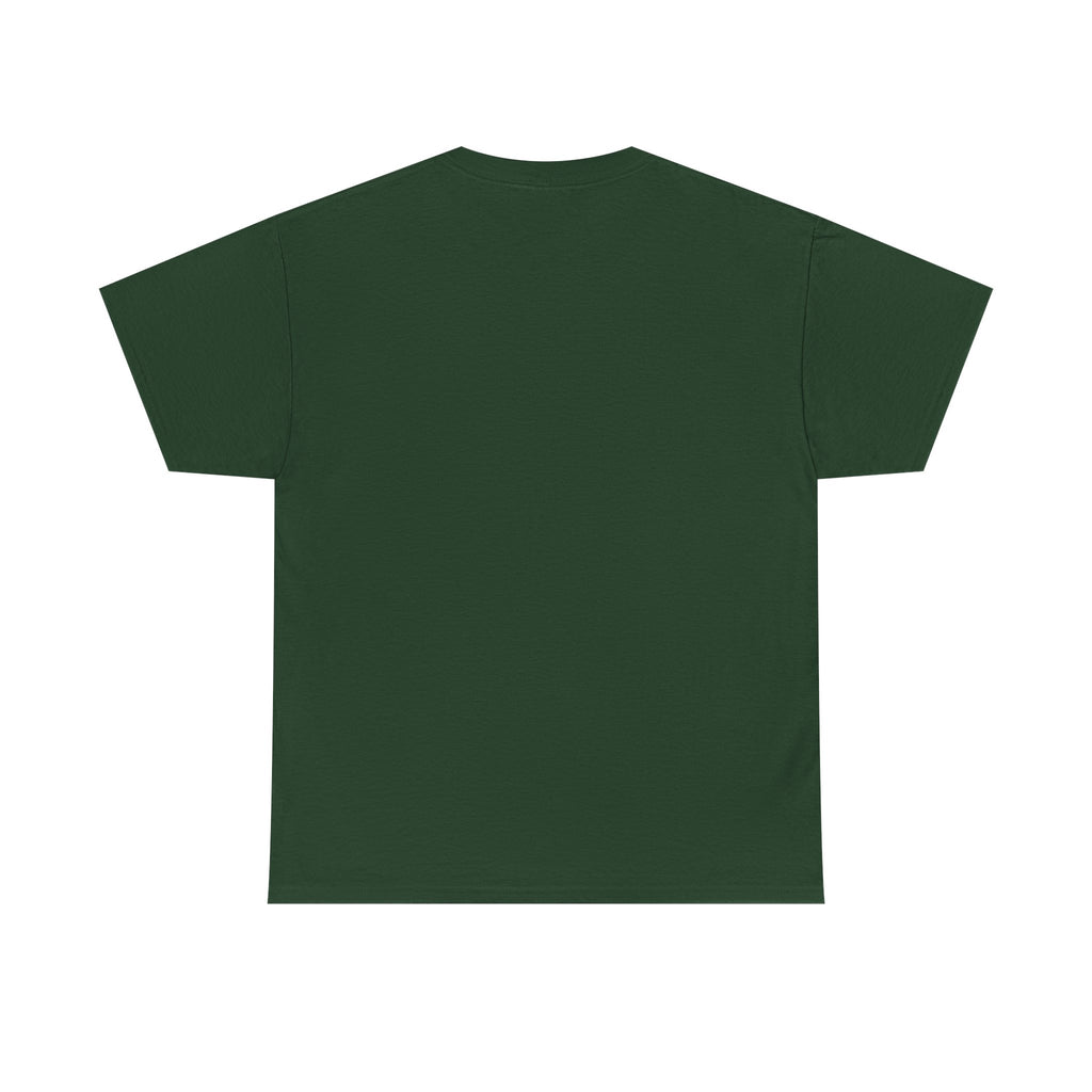 Deep green T-shirt, crew neck, short sleeves, plain back