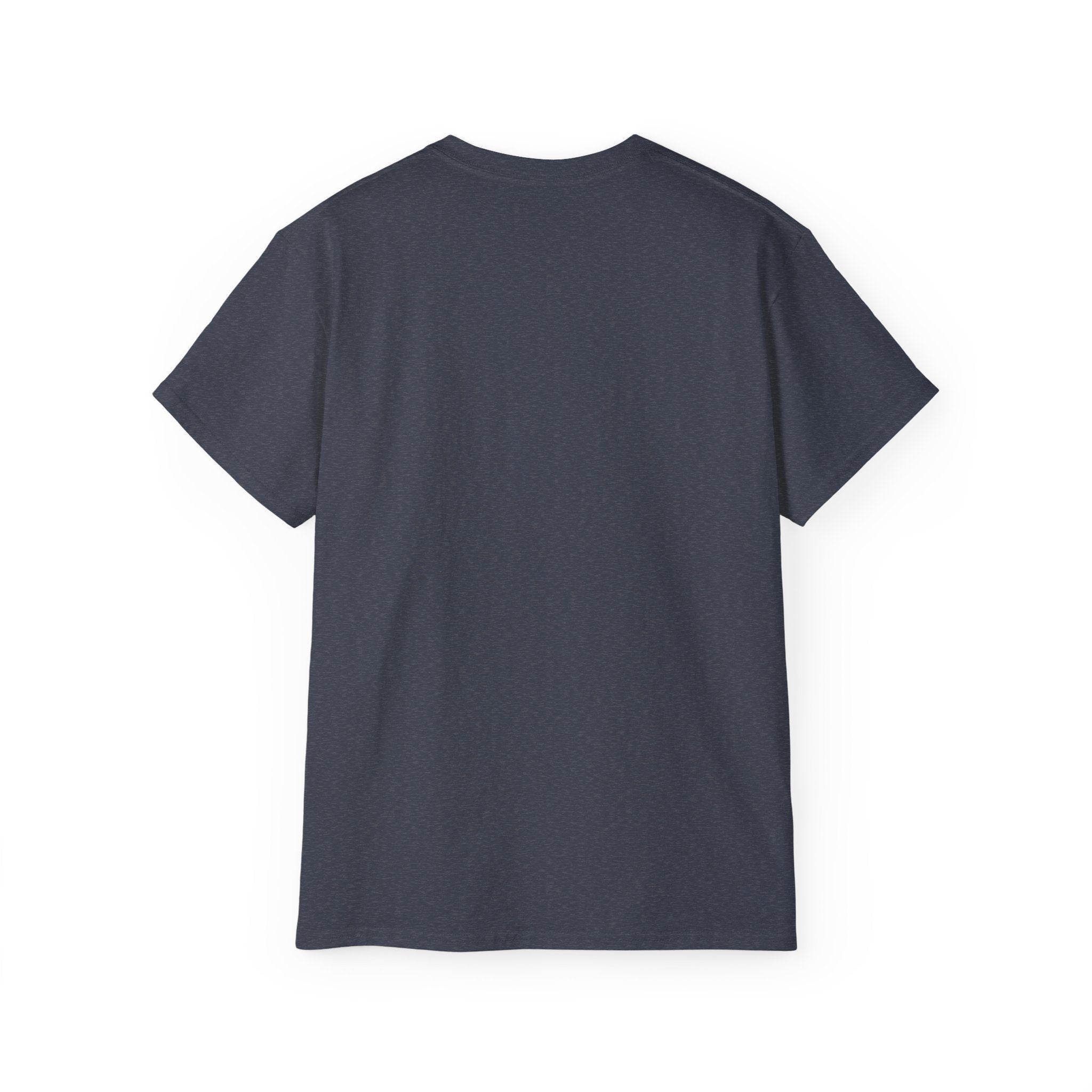 Life word cloud tee in dark heather/charcoal, plain front view