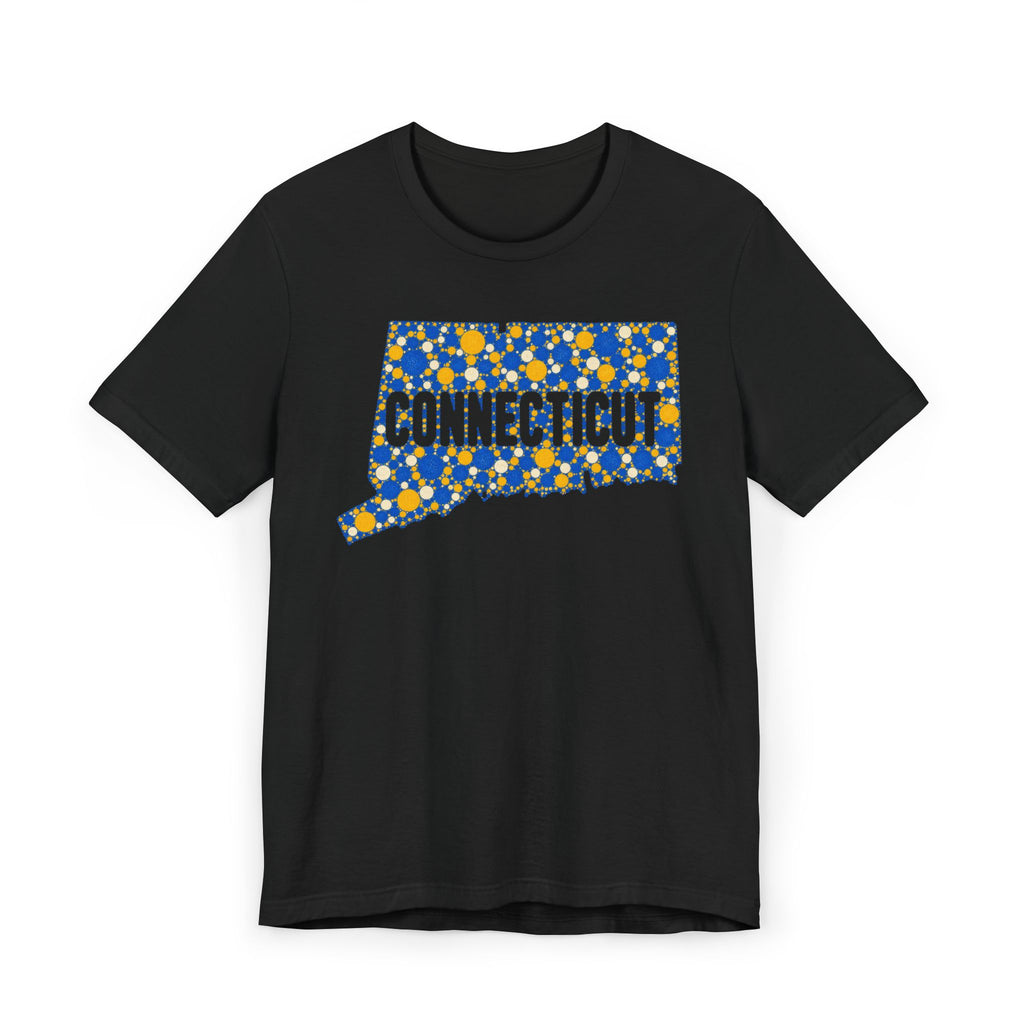 Connecticut State Floral Pattern T-Shirt | Connecticut Map Outline Graphic Tee