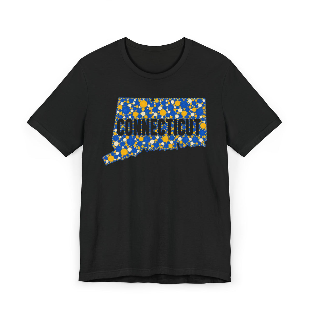Connecticut State Floral Pattern T-Shirt | Connecticut Map Outline Graphic Tee
