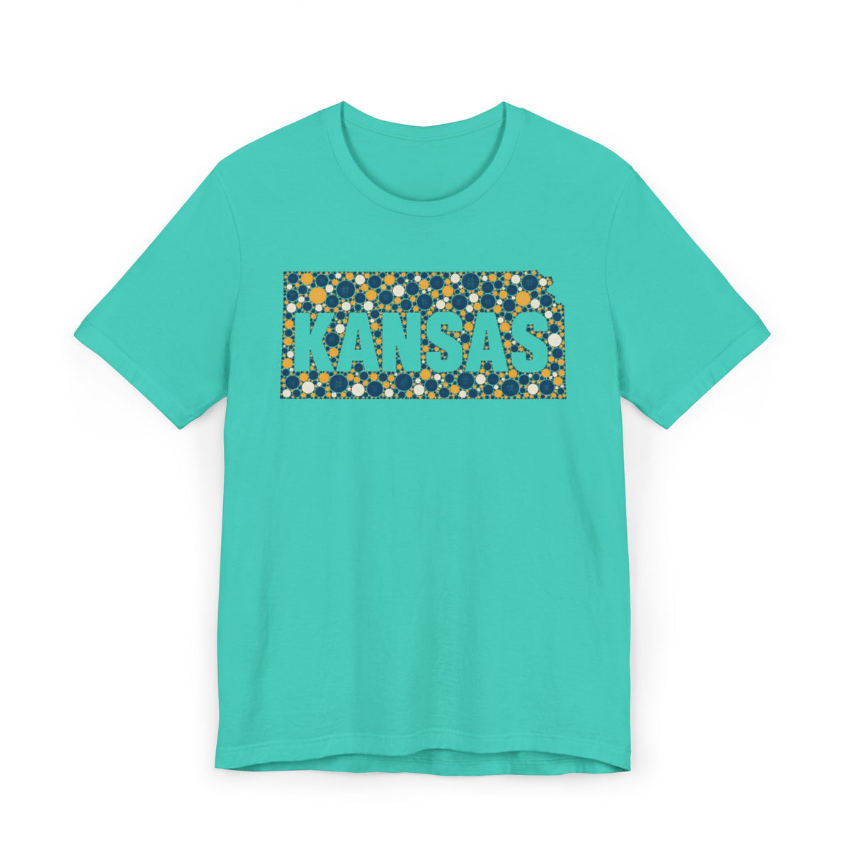 Kansas State Floral Pattern T-Shirt | Kansas Map Outline Graphic Tee