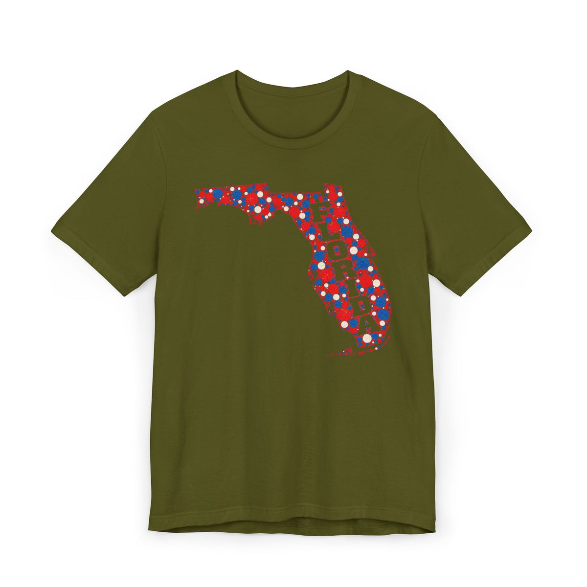 Florida State Floral Pattern T-Shirt | Colorful Florida Outline Graphic Tee