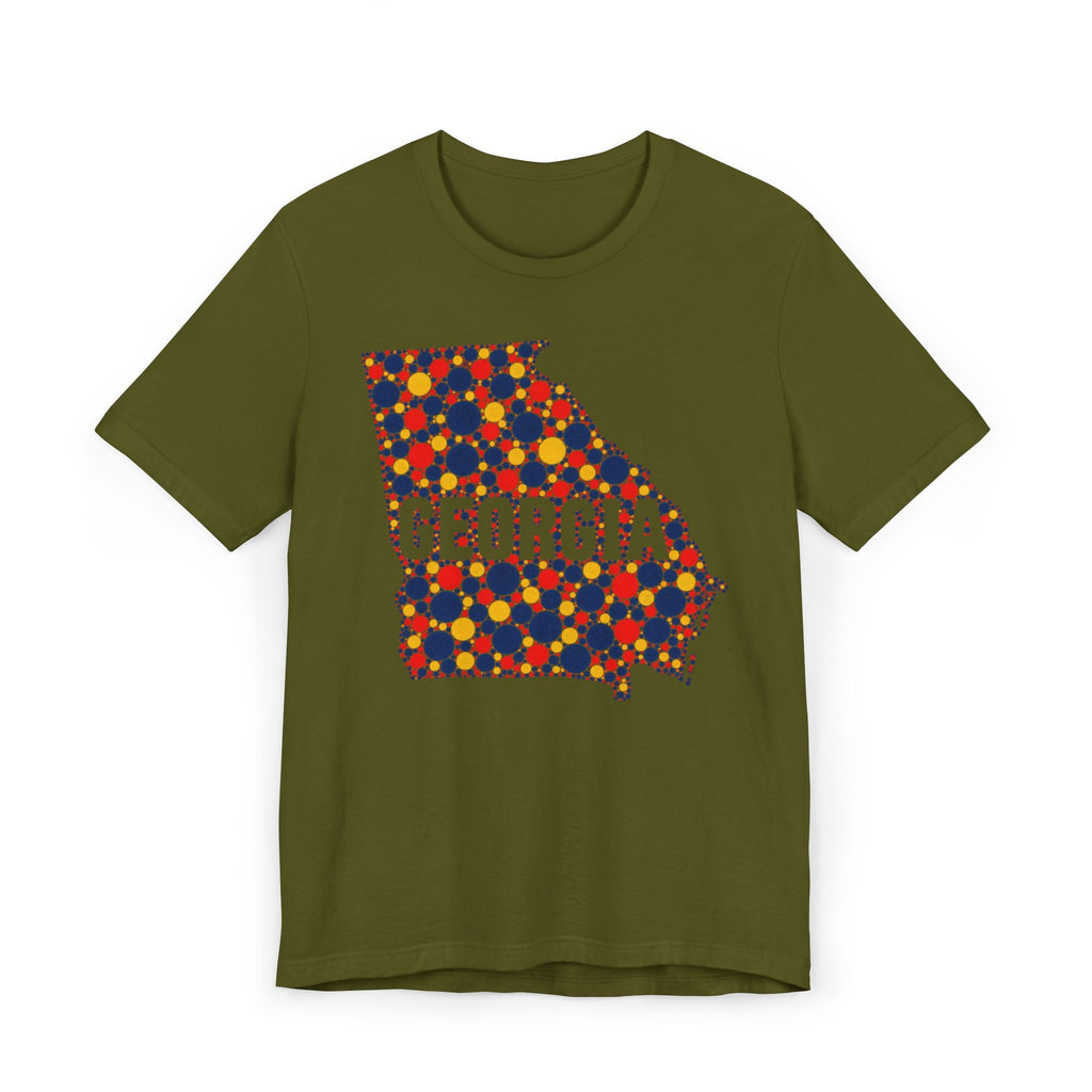 Georgia State Map Floral Pattern T-Shirt | Georgia Outline Graphic Tee