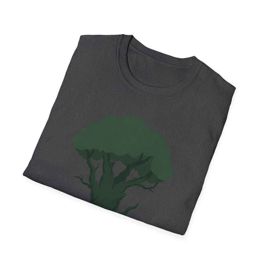Enchanted Tree T-shirt, dark heather gray, large woodland tree graphic