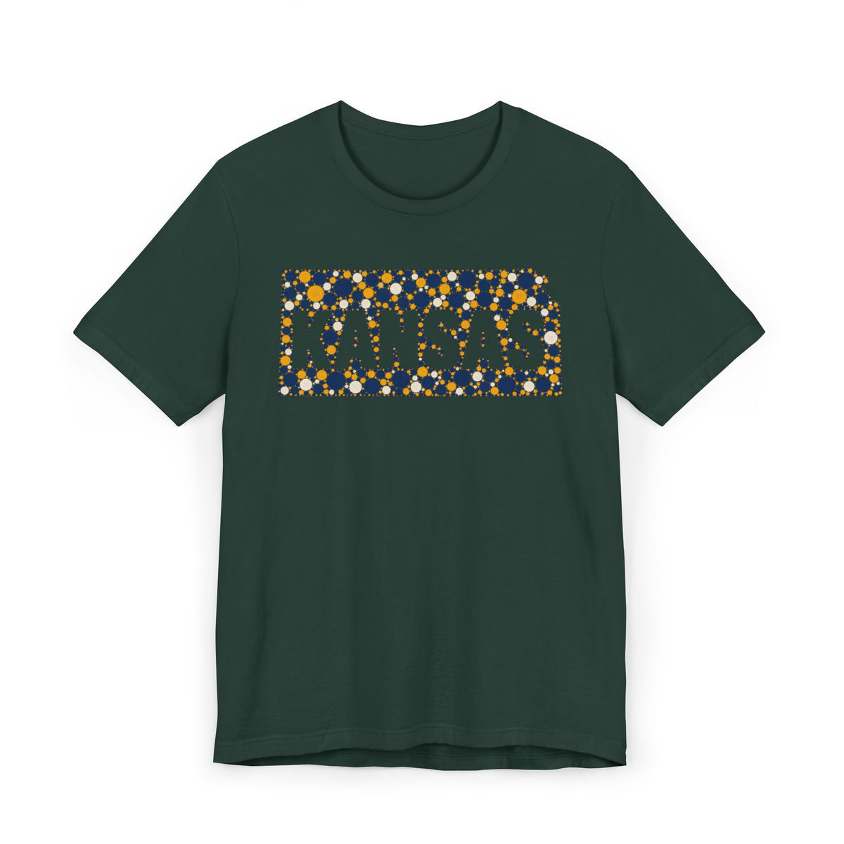 Kansas State Floral Pattern T-Shirt | Kansas Map Outline Graphic Tee