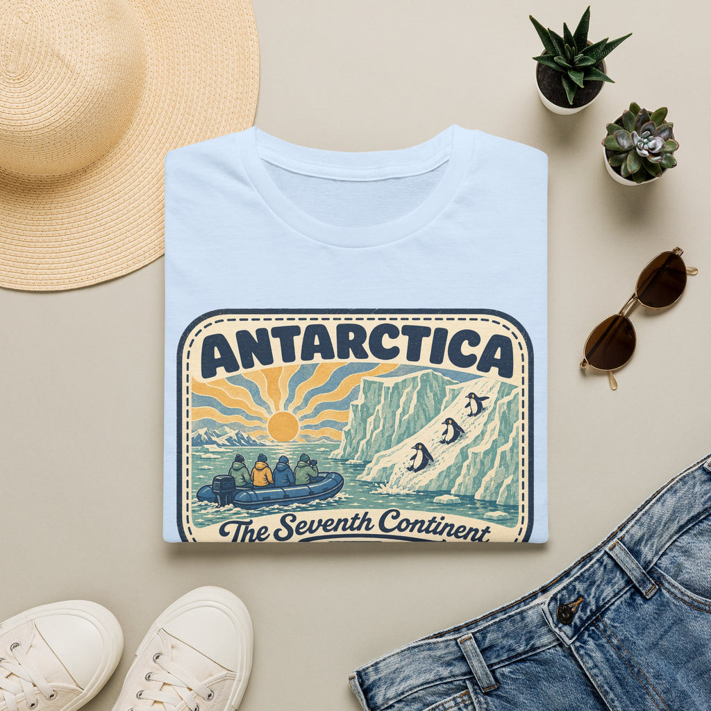 Antarctica Vintage Travel Badge T-Shirt | The Seventh Continent