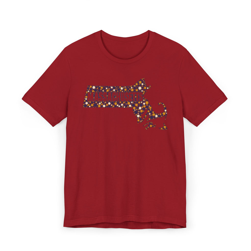 Massachusetts State Floral Map T-Shirt | Massachusetts Outline Graphic Tee