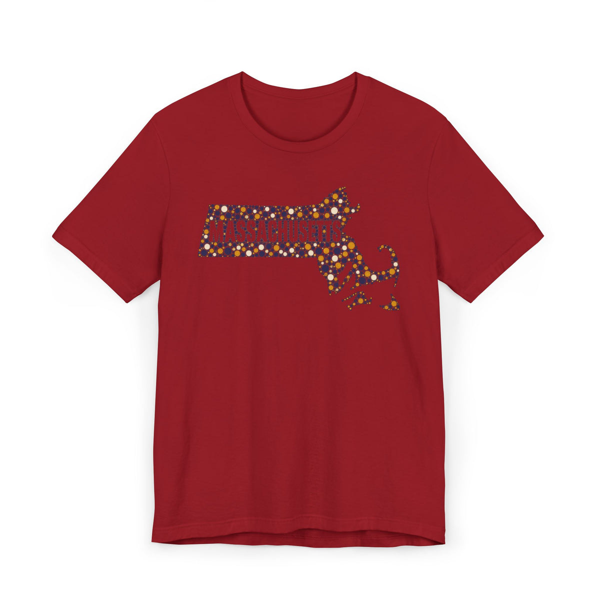 Massachusetts State Floral Map T-Shirt | Massachusetts Outline Graphic Tee