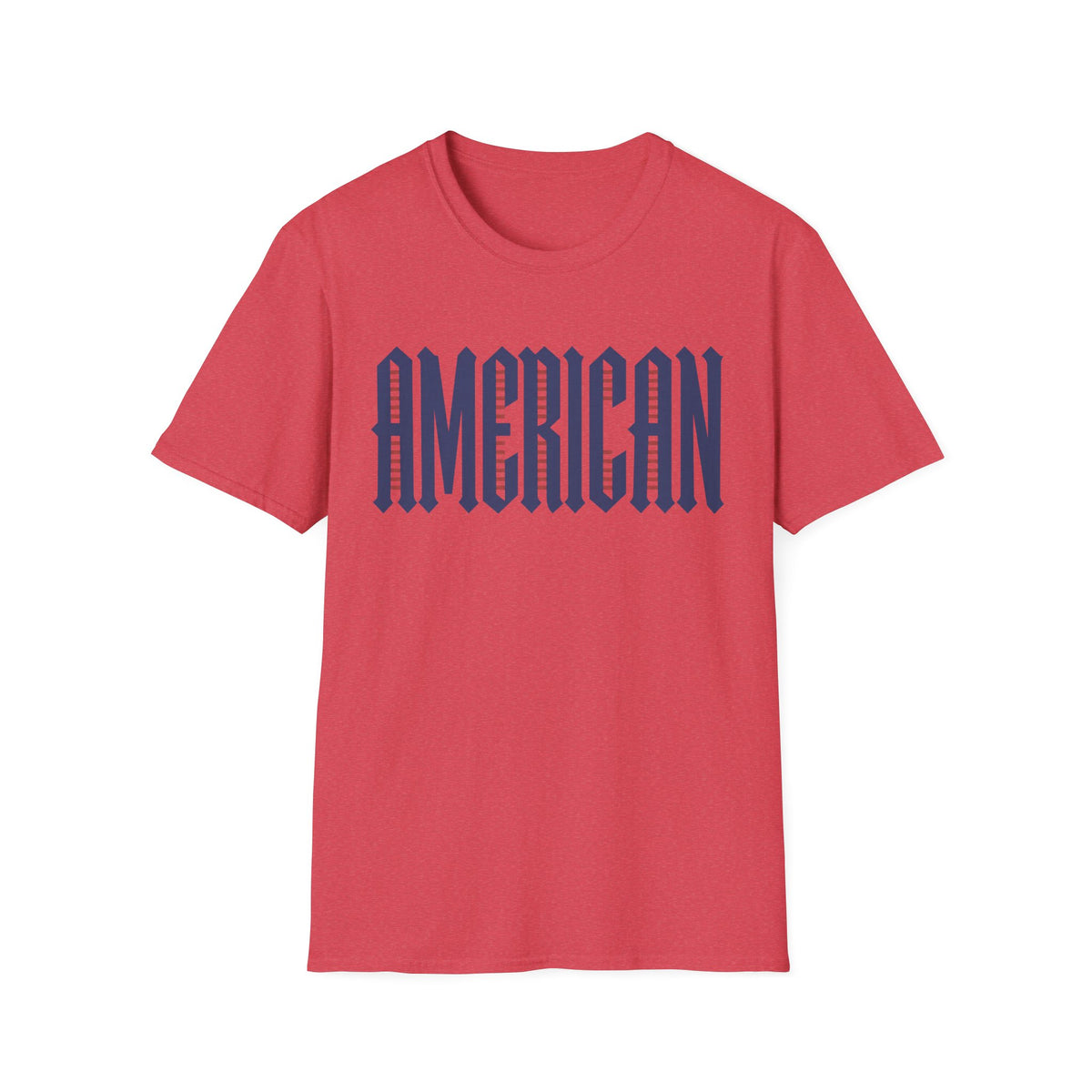 American Flag Stripe Lettering T-Shirt - Patriotic USA Pride Tee