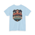 Light blue T-shirt with Albuquerque hot air balloon badge graphic on chest