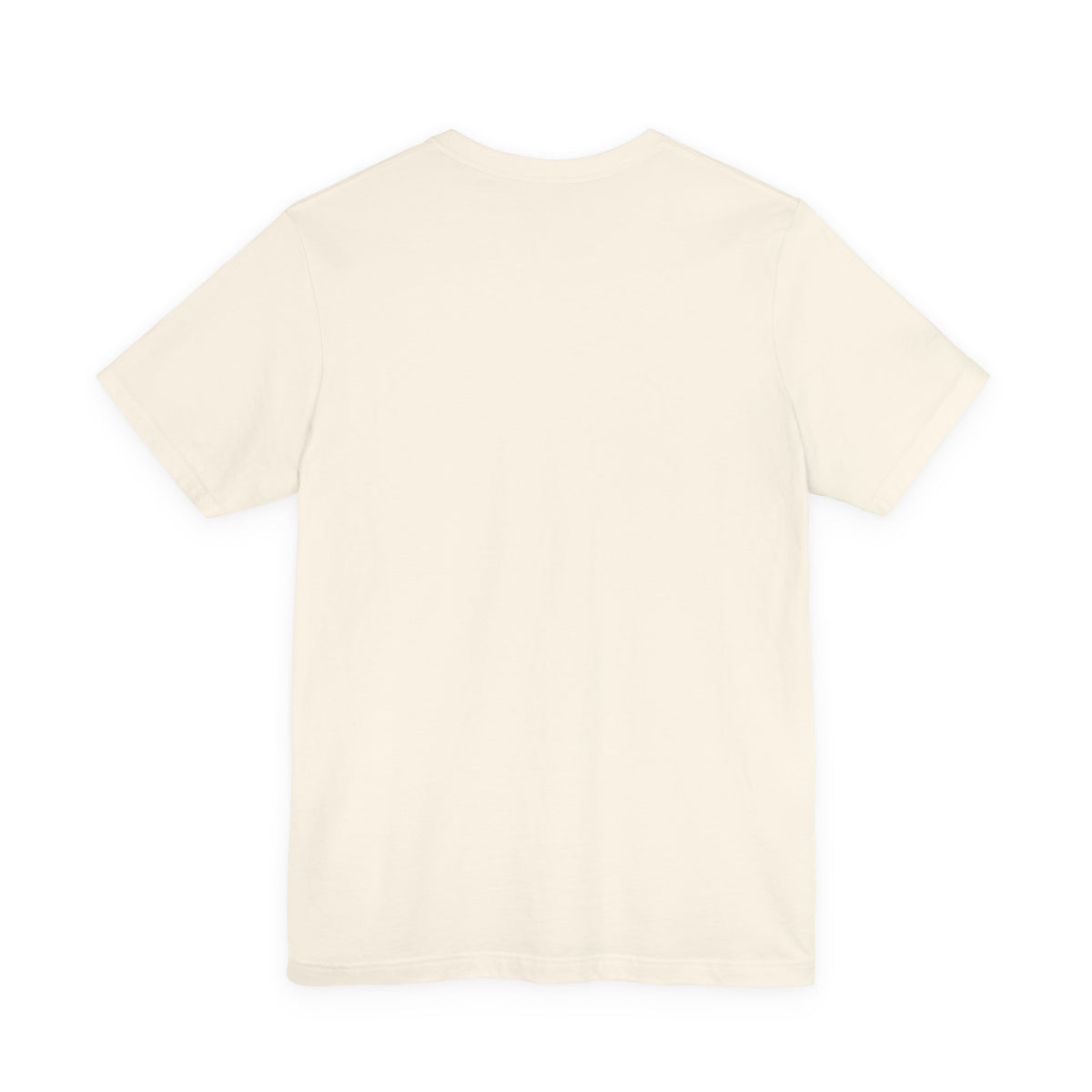 Cream crew-neck T-shirt, plain back