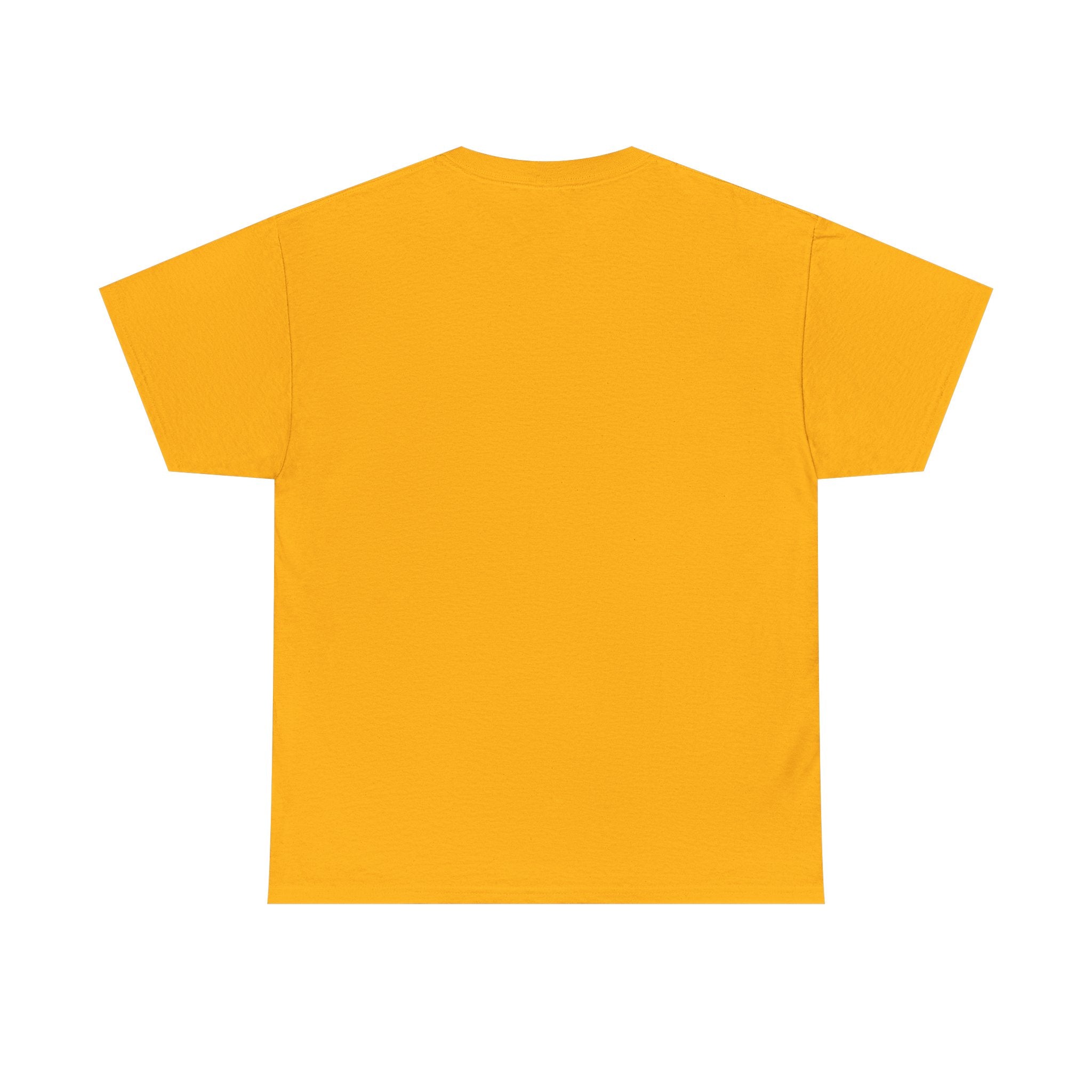 Gold/yellow short-sleeve T-shirt, plain rear view