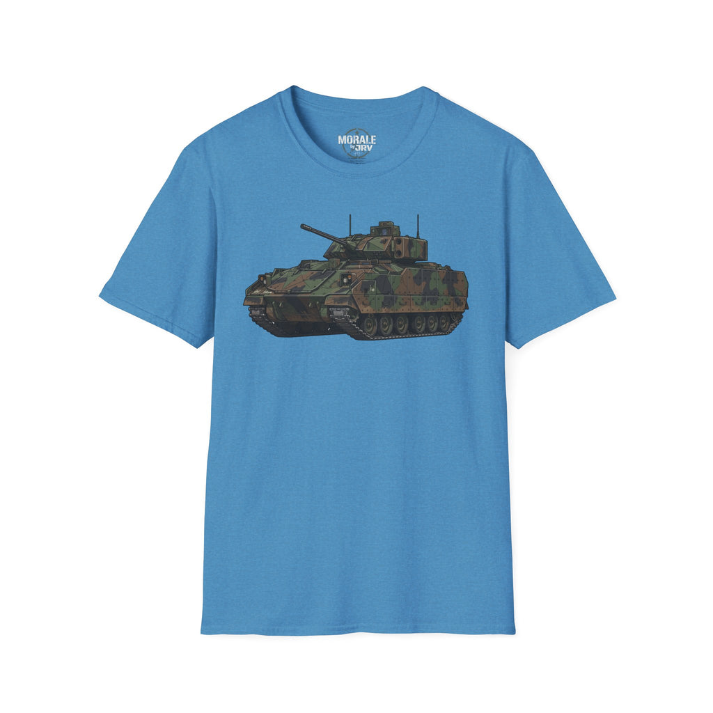 Tank graphic T-shirt in blue fabric