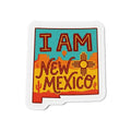 Die-Cut Magnet „I AM NEW MEXICO“ in buntem Schild-Design mit Sonne