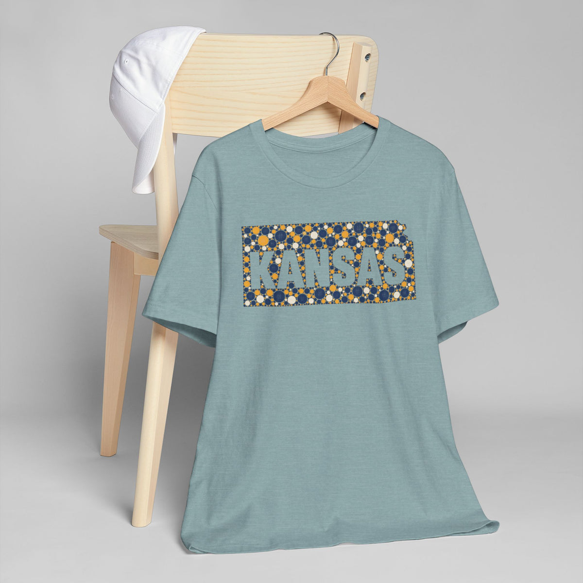 Kansas State Floral Pattern T-Shirt | Kansas Map Outline Graphic Tee