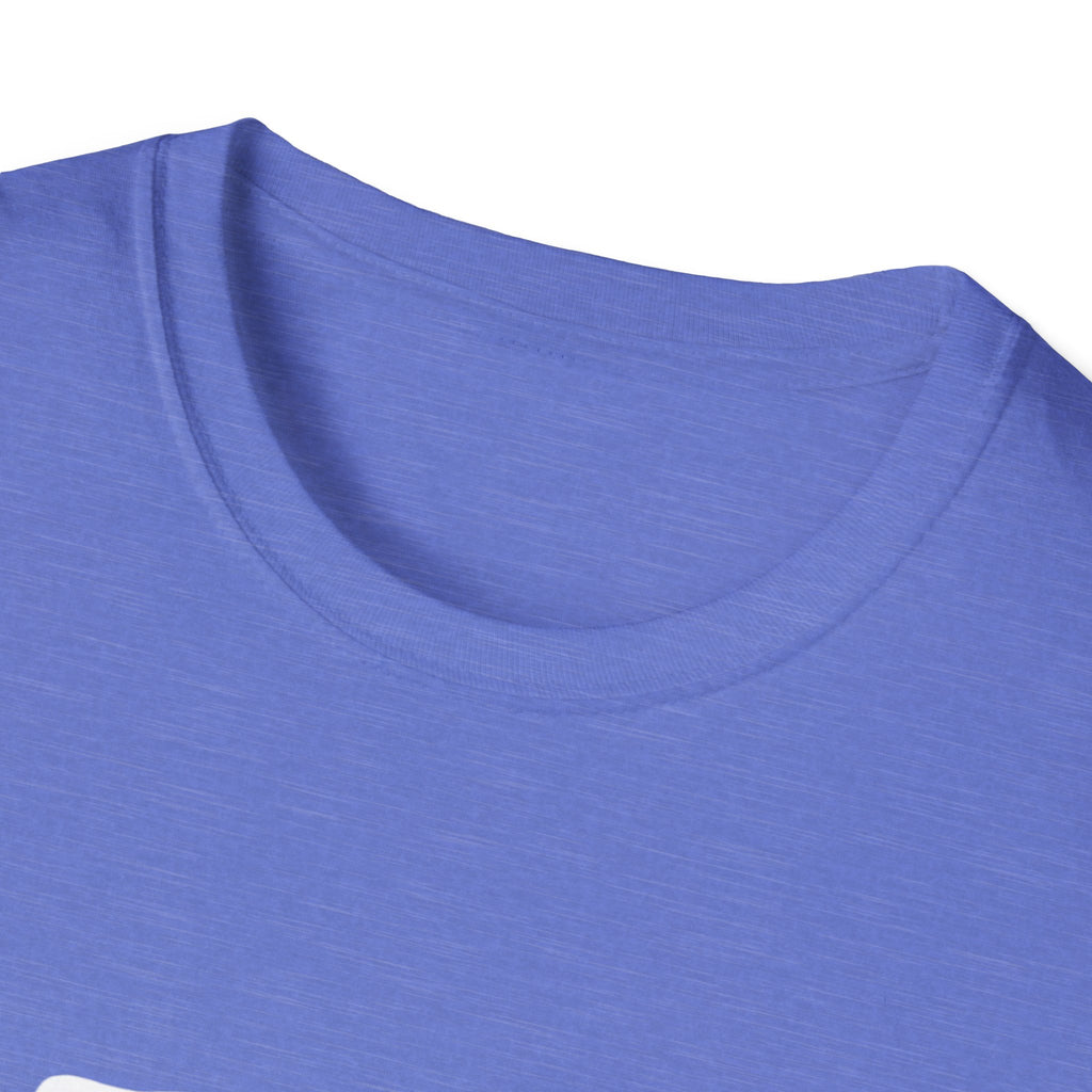 North Carolina T-shirt with crewneck, light blue fabric close-up
