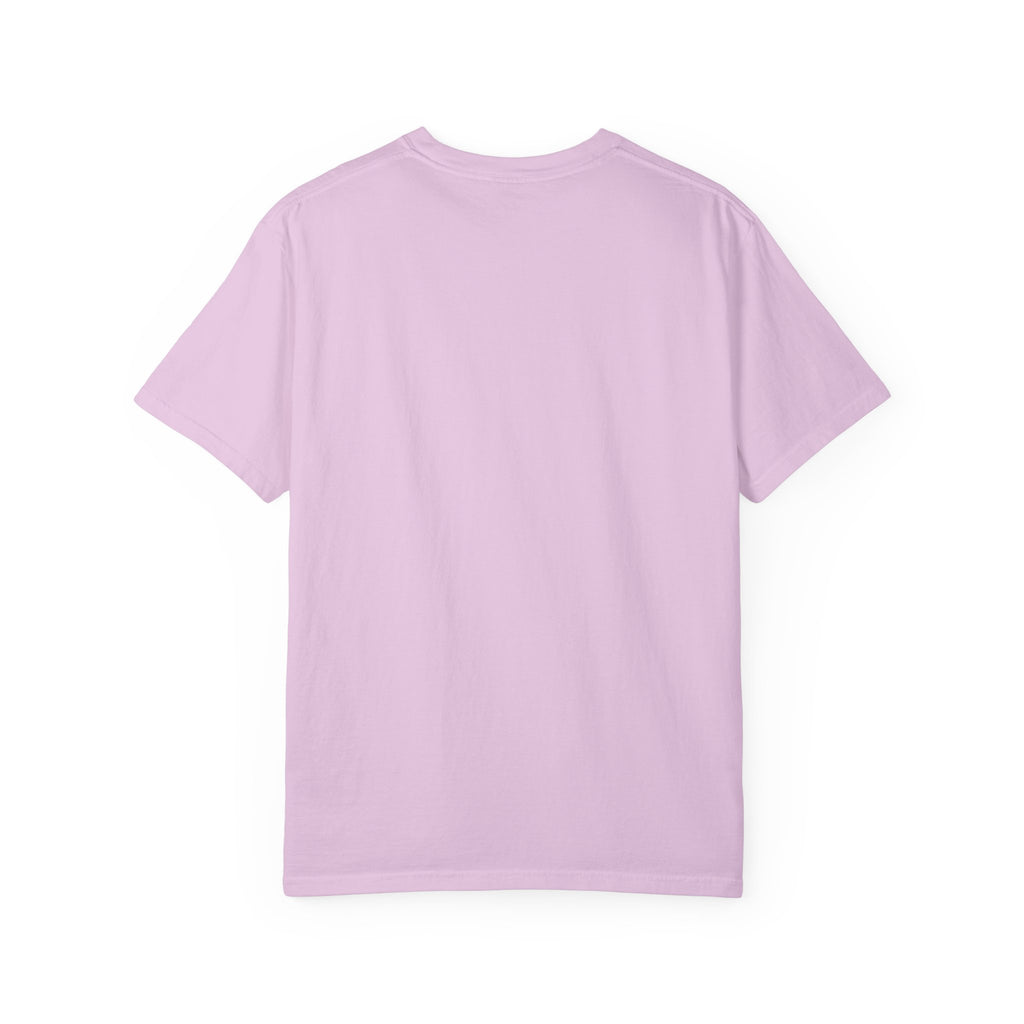 Pink-lavender crew-neck T-shirt, plain front