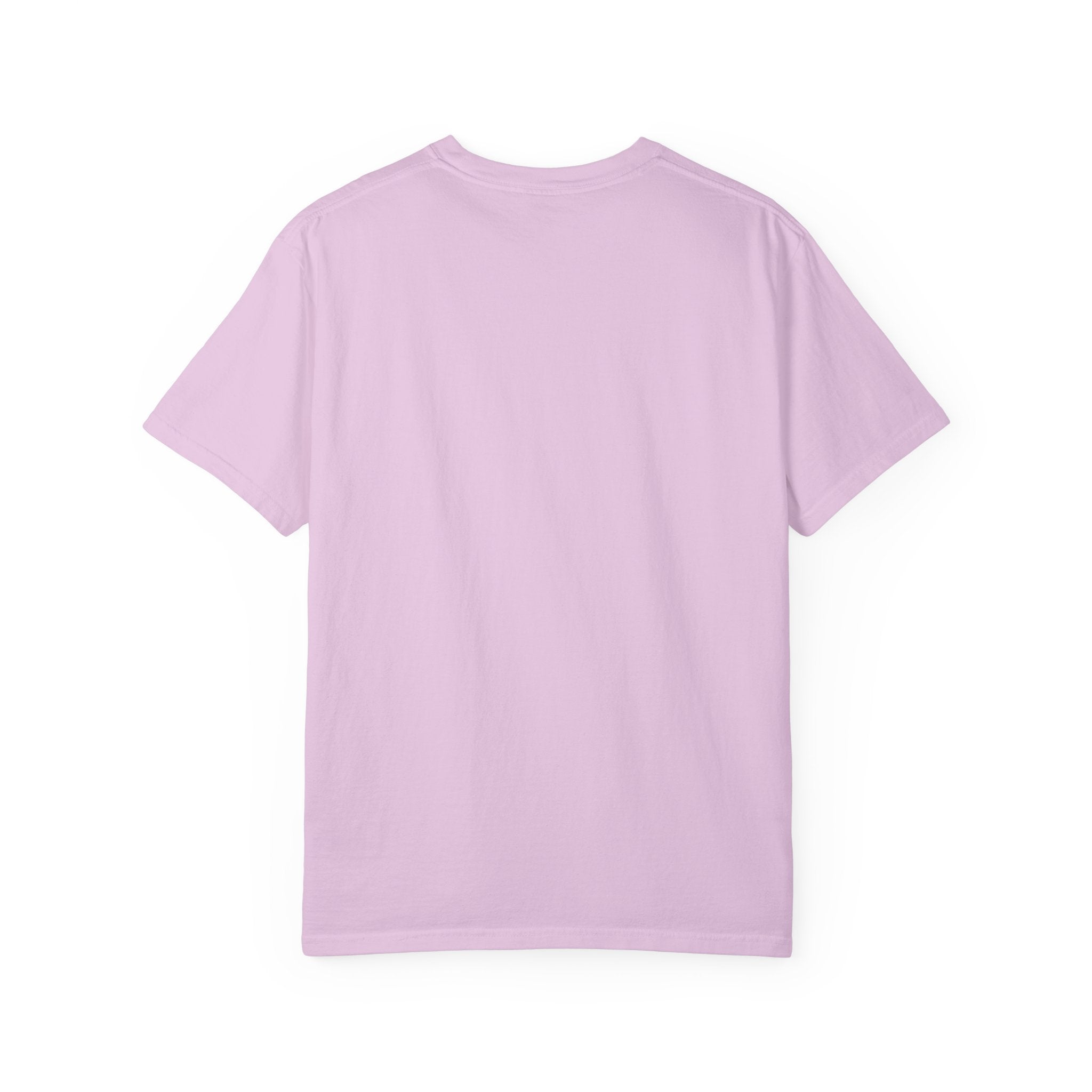 Pink-lavender crew-neck T-shirt, plain front