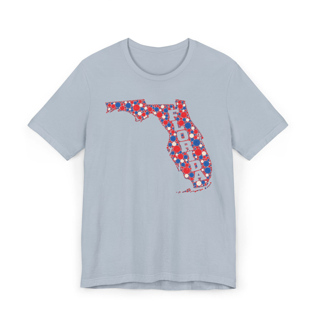 Florida State Floral Pattern T-Shirt | Colorful Florida Outline Graphic Tee