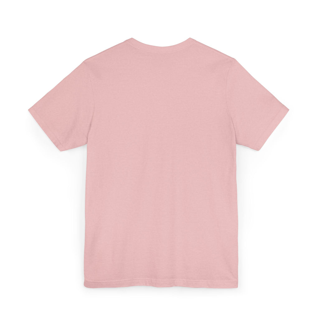 Pink crew-neck short-sleeve t-shirt, blank front design