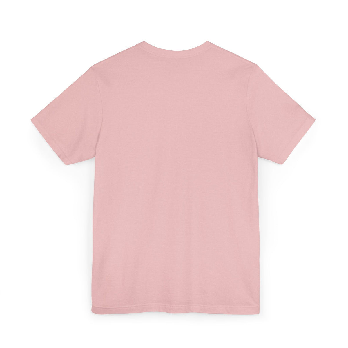 Pink crew-neck short-sleeve t-shirt, blank front design