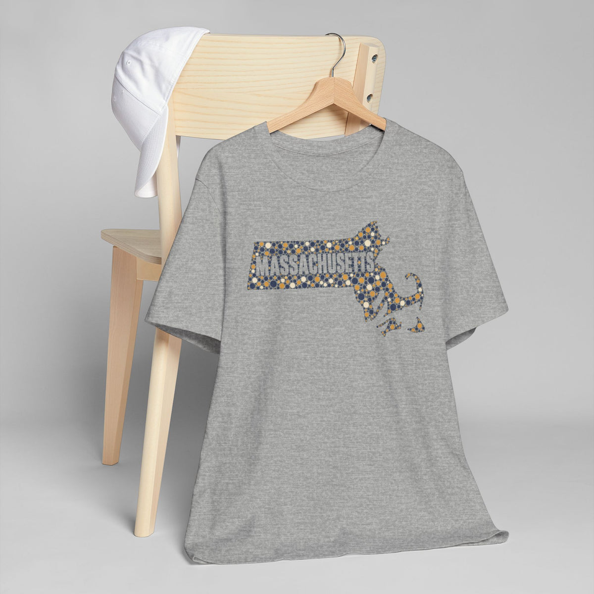 Massachusetts State Floral Map T-Shirt | Massachusetts Outline Graphic Tee