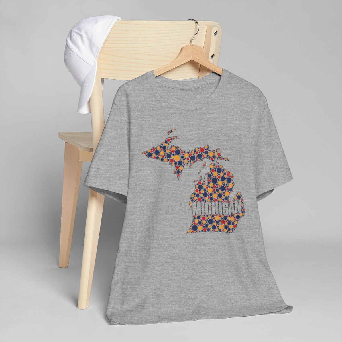 Michigan State Floral Map T-Shirt | Michigan Outline Graphic Tee