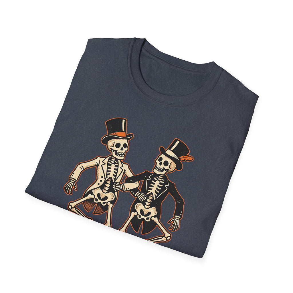 Dancing Skeletons The Graveyard Shift T-Shirt - Vintage Halloween Tee