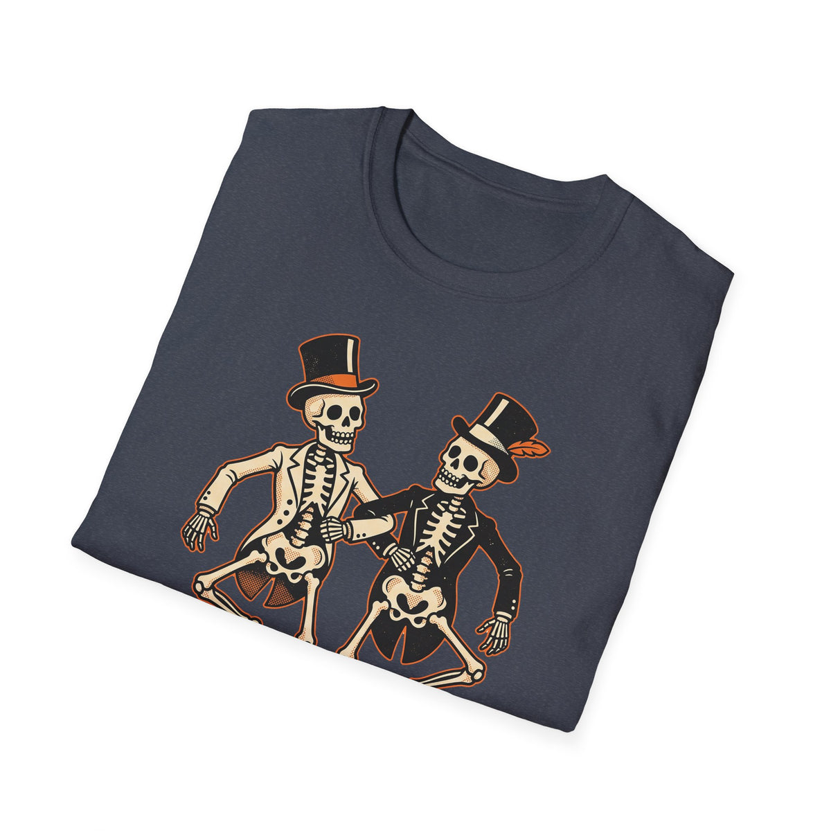 Dancing Skeletons The Graveyard Shift T-Shirt - Vintage Halloween Tee