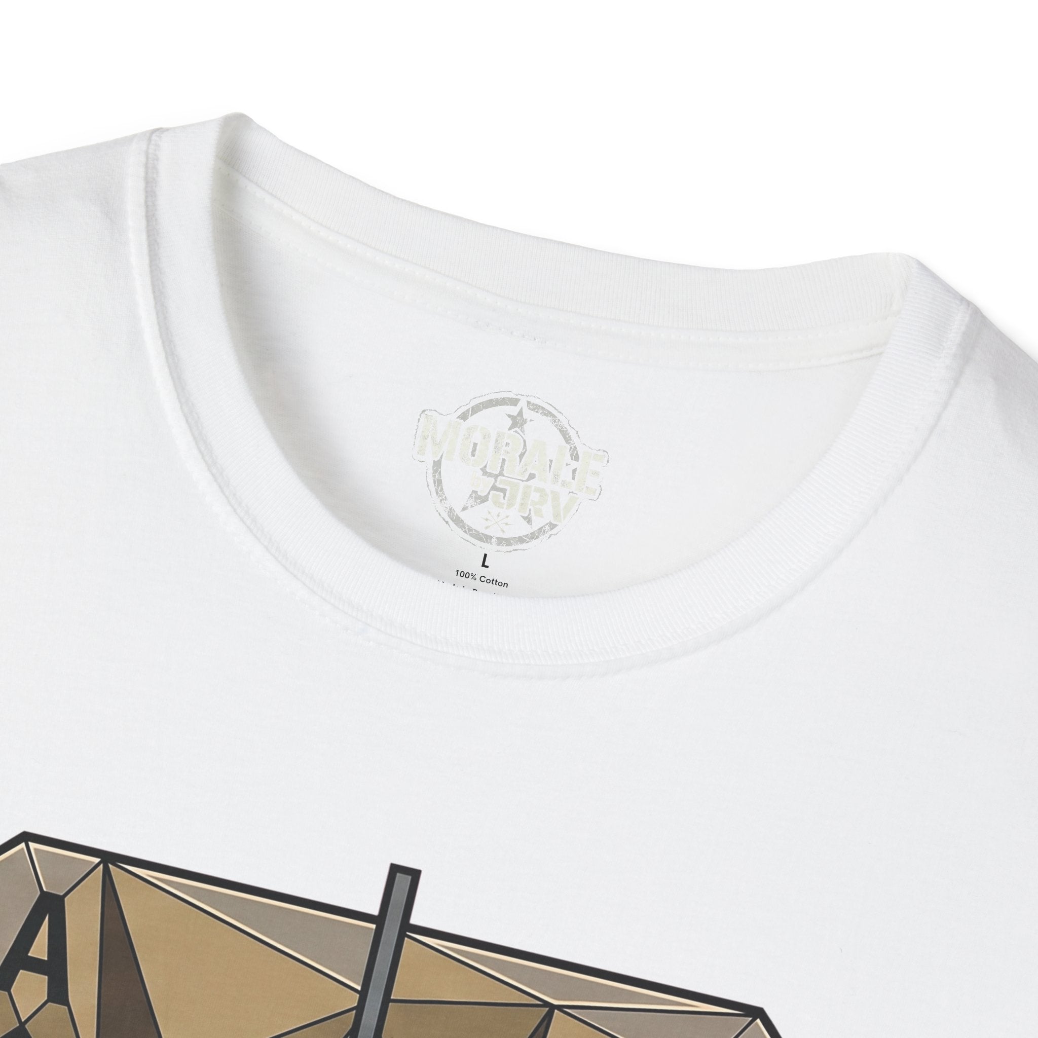 Ace Target T-shirt, white crew neck with small logo at collar