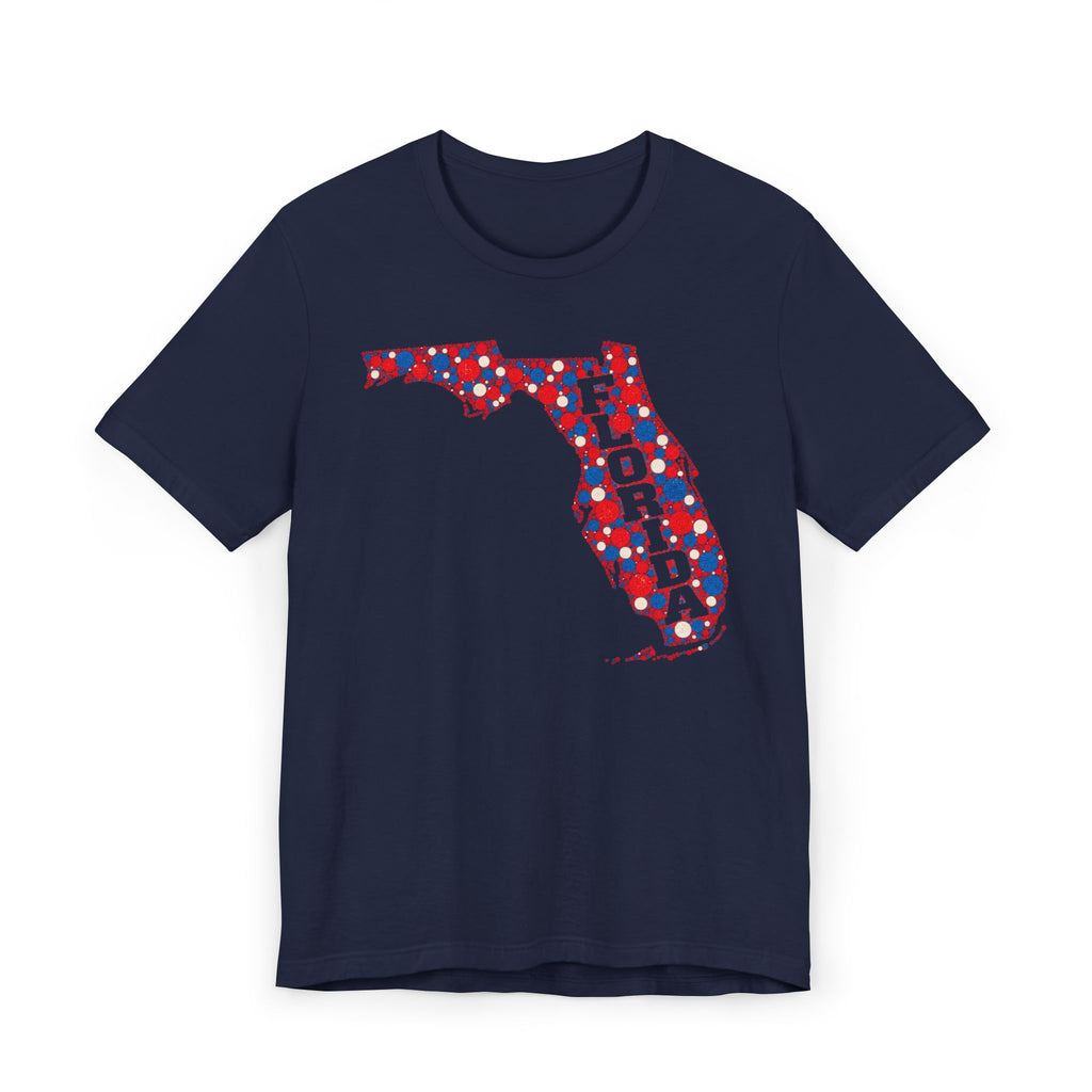 Florida State Floral Pattern T-Shirt | Colorful Florida Outline Graphic Tee