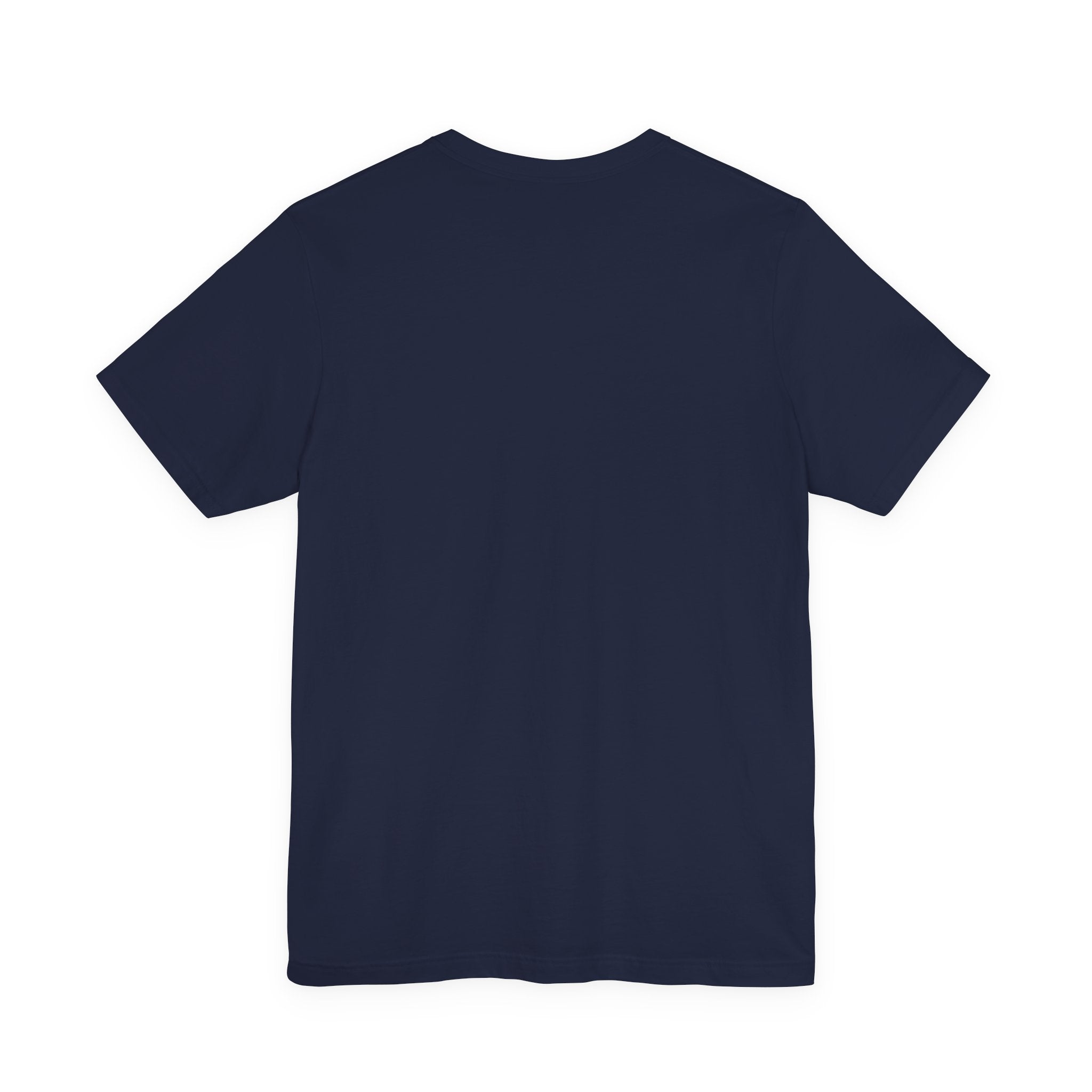 Navy short-sleeve crewneck T-shirt with plain front