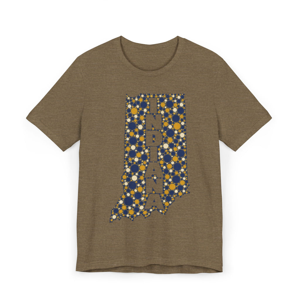 Indiana State Map Floral T-Shirt | Indiana Outline Graphic Tee