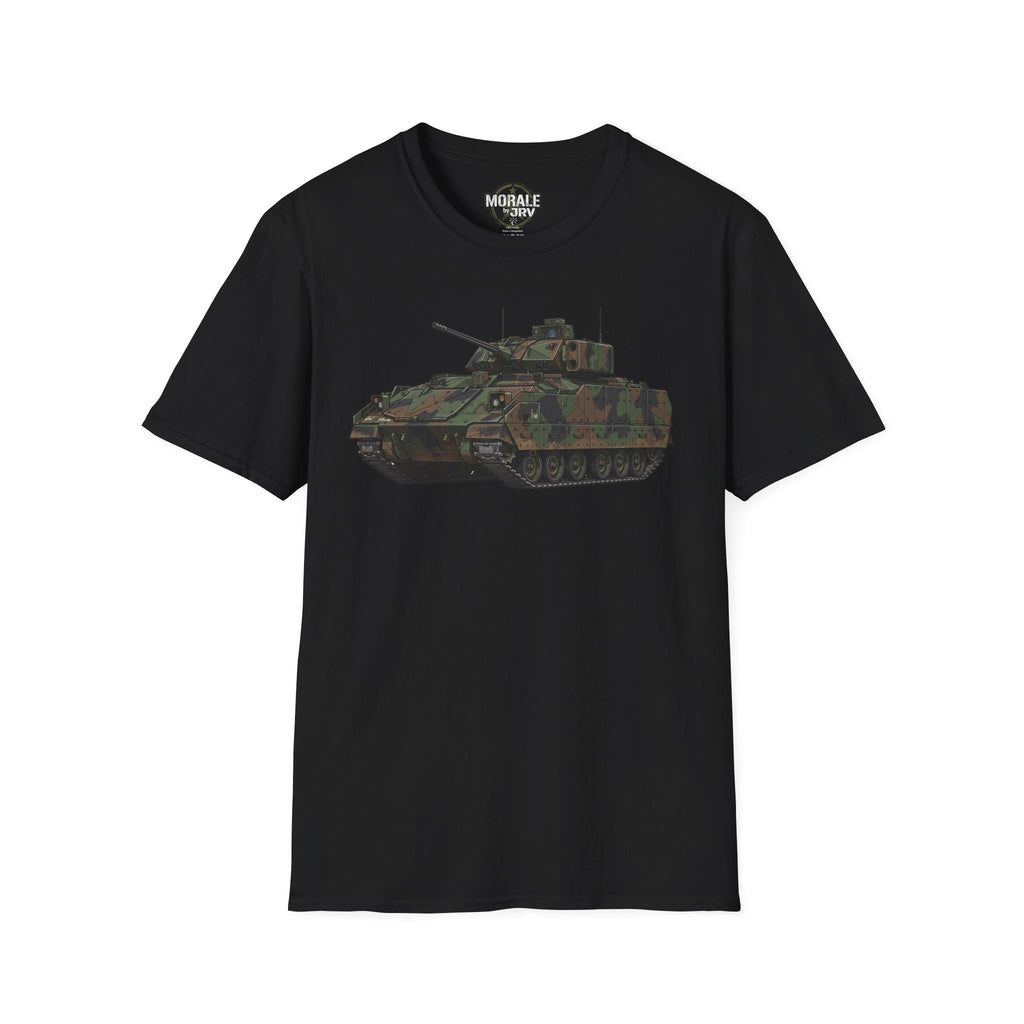 Tank graphic T-shirt in black fabric