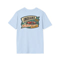 Indiana Hoosier State graphic tee in light blue with vintage front logo