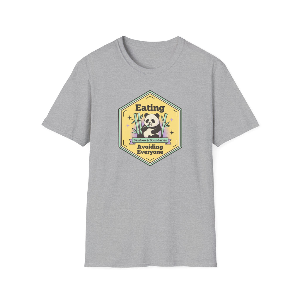 Unisex softstyle T-shirt, light gray, front graphic print