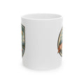 White ceramic mug with side Grand Teton mountain park graphic