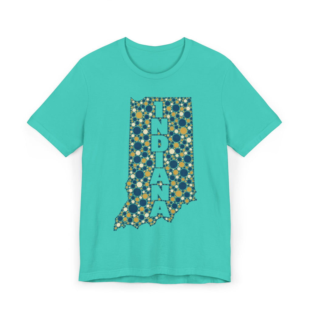 Indiana State Map Floral T-Shirt | Indiana Outline Graphic Tee