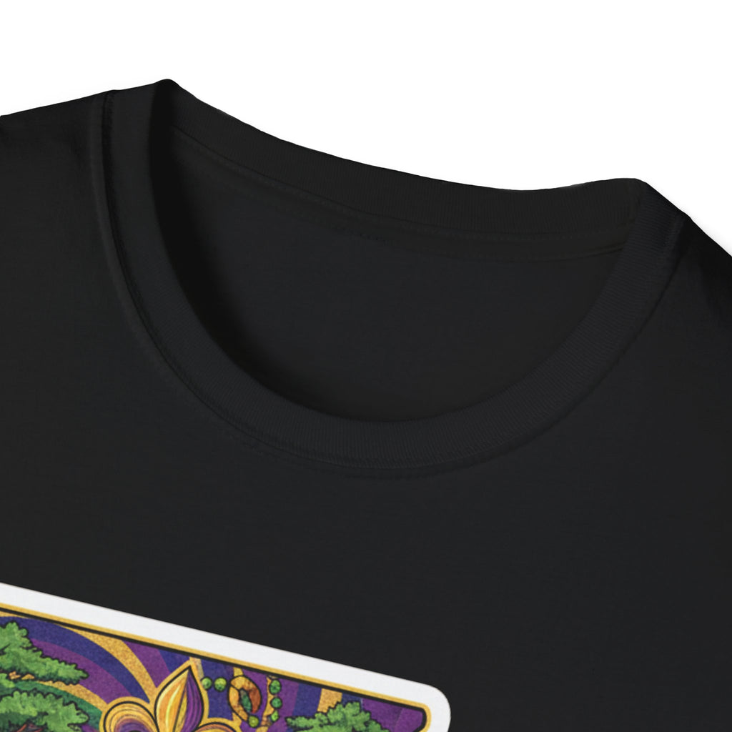 I Am Louisiana T-Shirt front view, solid black