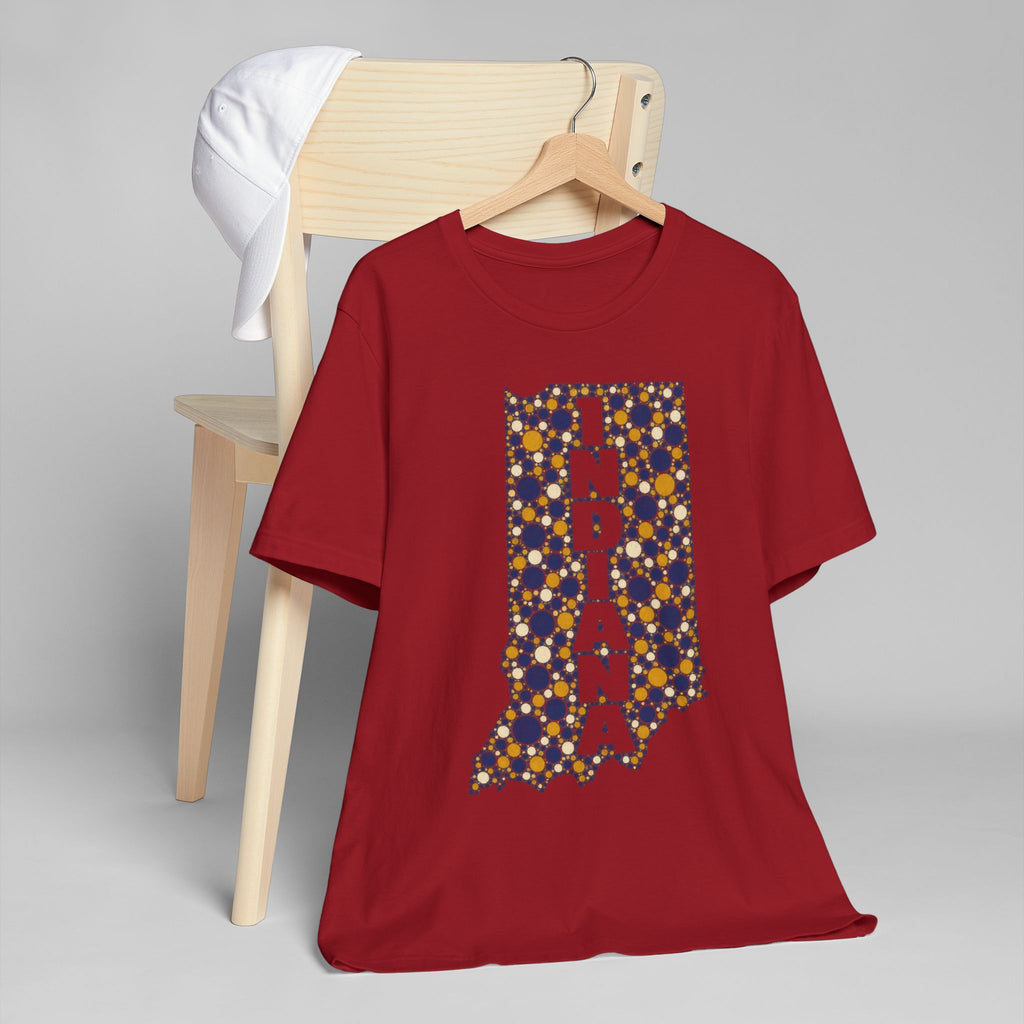 Indiana State Map Floral T-Shirt | Indiana Outline Graphic Tee