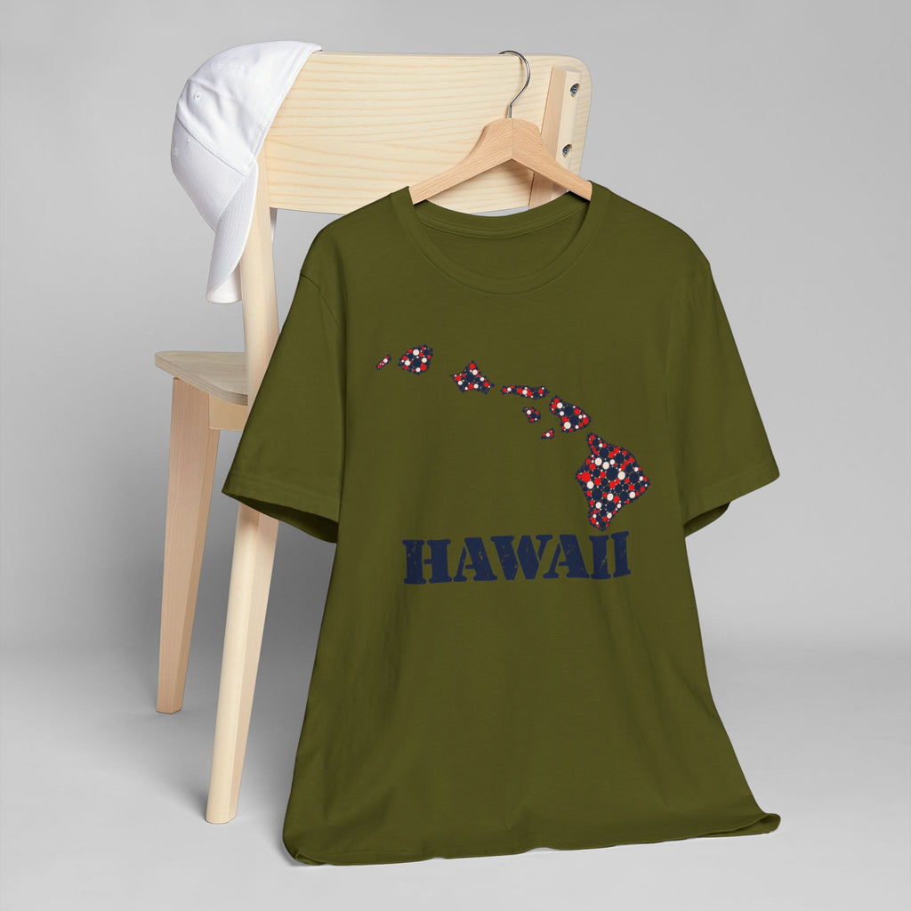Hawaii Island Map Floral T-Shirt | Hawaiian Islands Graphic Tee