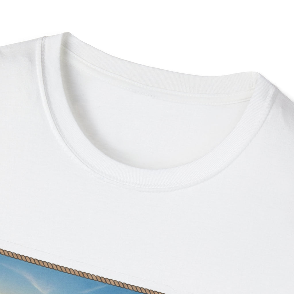 I Am Nebraska T-shirt, white crew neck close-up