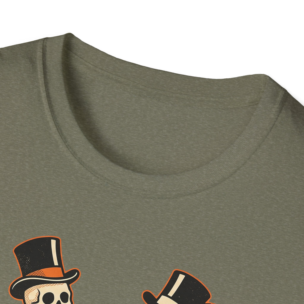 Dancing Skeletons The Graveyard Shift T-Shirt - Vintage Halloween Tee
